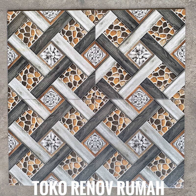 keramik 40x40 motif kayu/ keramik taman/ keramik halaman/ keramik teras/ keramik garasi/ keramik car