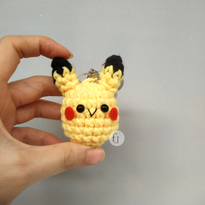 Tiny Pikachu | Gantungan Kunci Pikachu | Pikachu Keychain | Pikachu Rajut | Amigurumi Pikachu | Gant