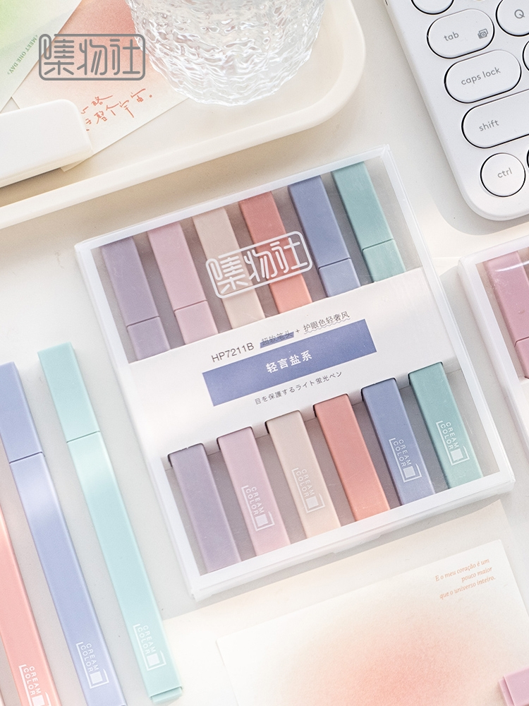 

Highlighter Pastel Marker Morandi Color Pastel Double Head 6 Warna -Miss Art