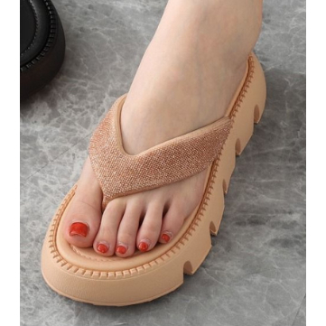 Sandal Selop Jelly Wanita Wedges Import Balance Model Jepit Tali Blink Blink 8386-K1