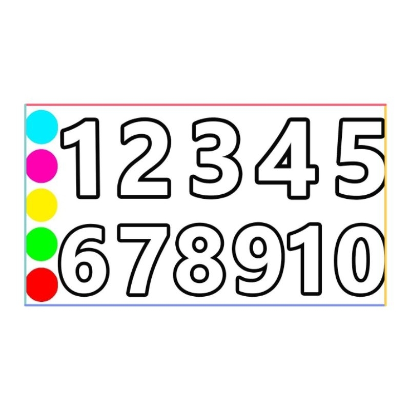 

Kertas Mewarnai / Lembar Mewarna / Tema Angka