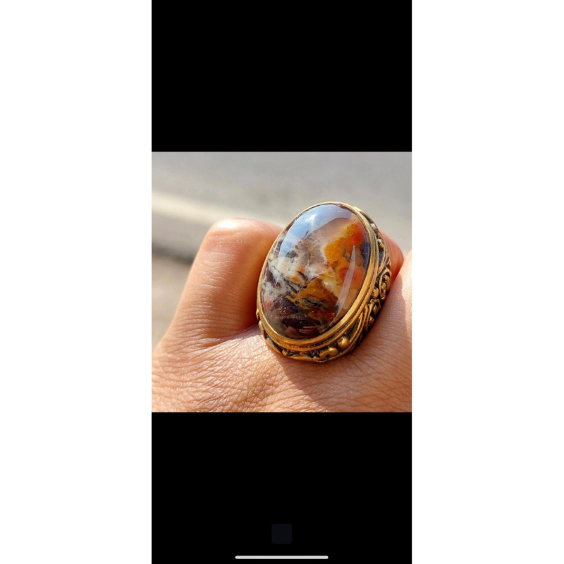Cincin batu akik pancawarna garut odim