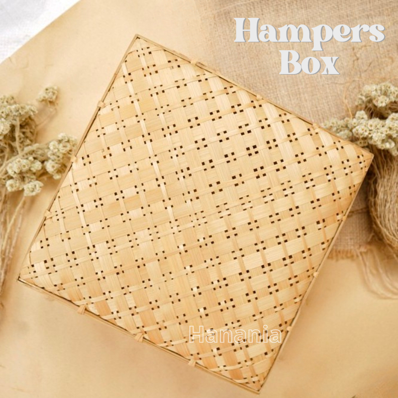Keranjang Sokase Bambu Kotak I Besek bambu exclusive sokase I Souvenir kotak parcel murah