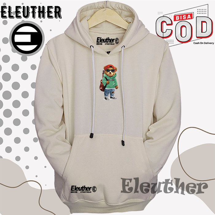 Big Sale COD Sweater Hoodie Pria Distro Original Hoodie Sweater Pria Warna Cream Bear Music Zipper H