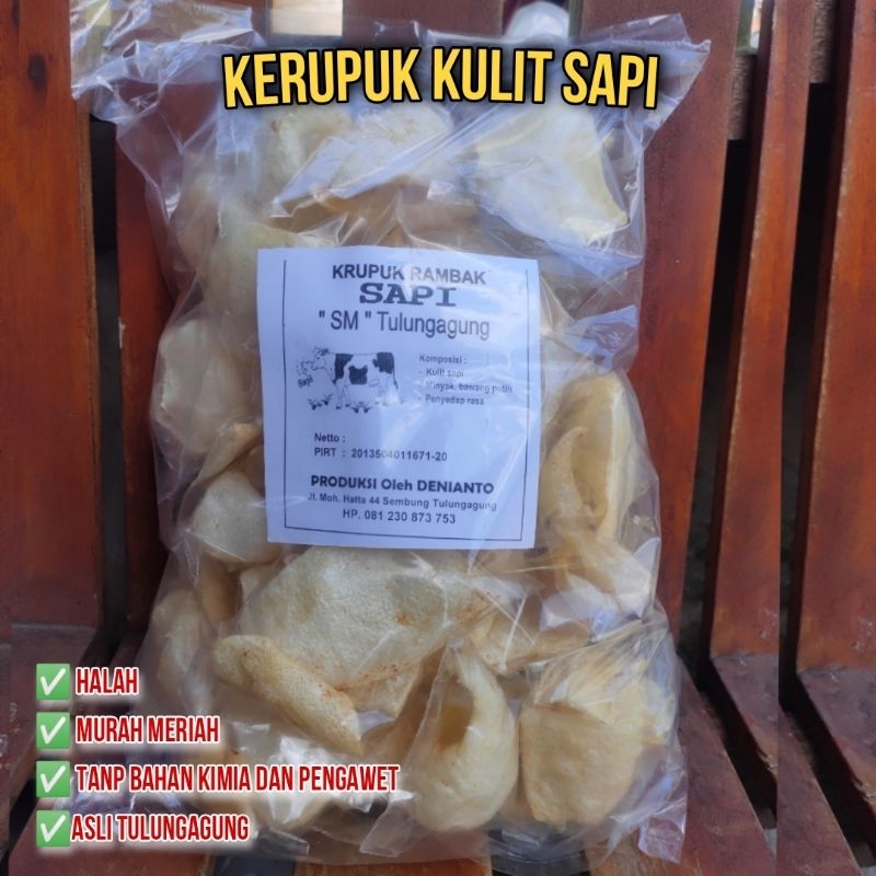 

Kerupuk kulit rambak sapi kerupuk gurih cocok untuk camilan Bijian per pcs ASLI TULUNGAGUNG