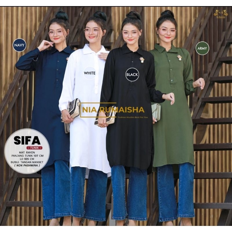 TUNIK PANJANG POLOS BAHAN ADEM