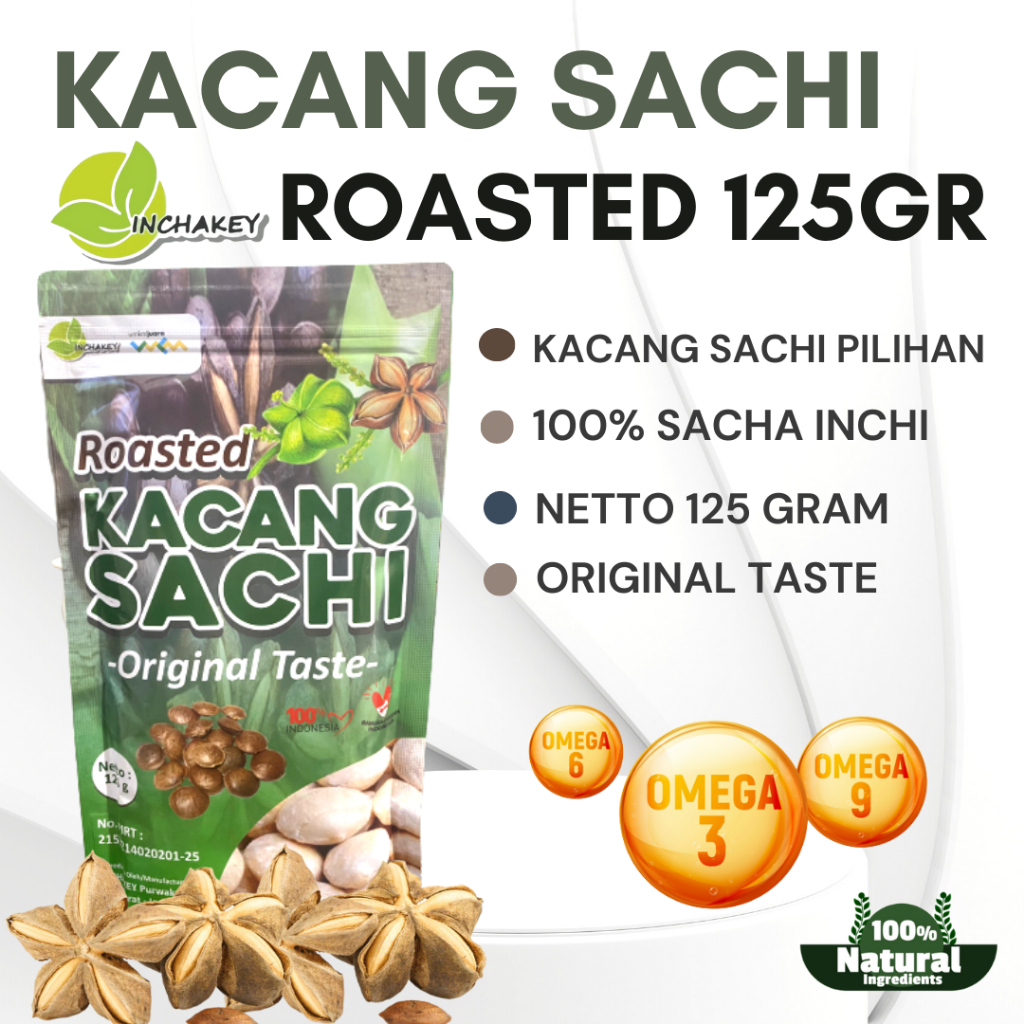 

Kacang Sacha Original Roasted 125 Gr, Tepung Sachi Ready Inchakey 500gr Kacang Inchi Camilan Sehat
