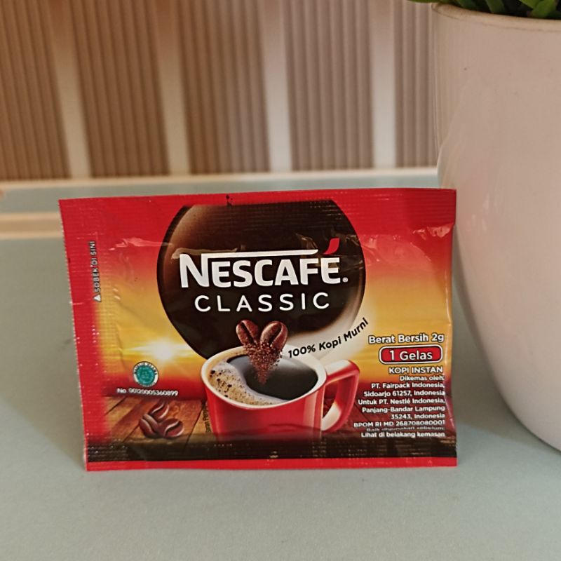 NECAFE CLASSIC KOPI NESCAFE (HRG UNTUK 1 SACHET) KOPI TANPA AMPAS KOPI ASLI KOPI PAS BUAT NGOPI