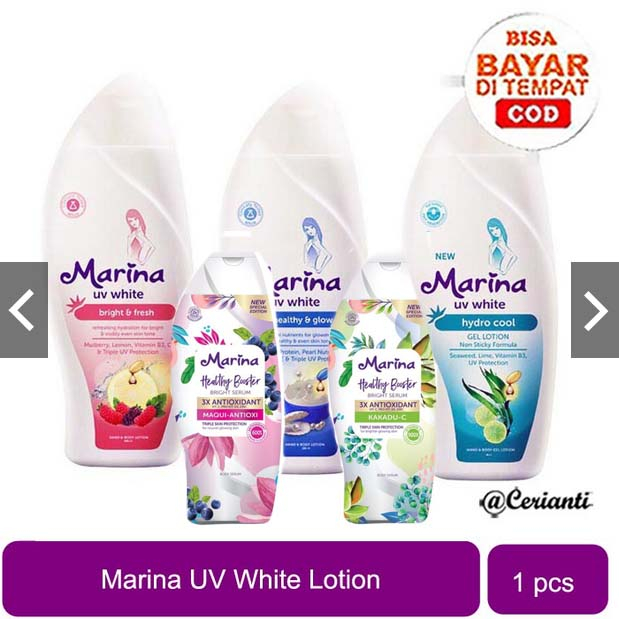 Marina Hand Body Lotion UV White / Total Care 92ml 185 ml 460ml_Cerianti