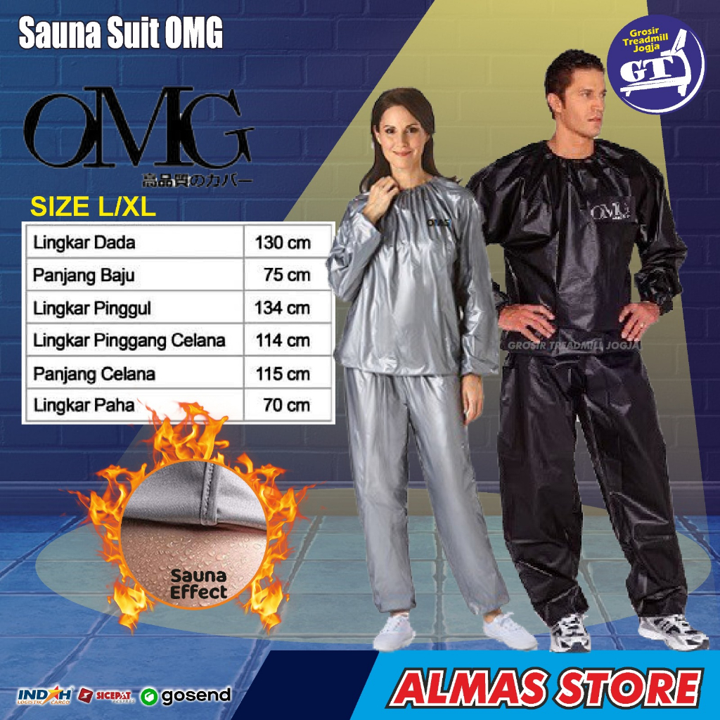 Baju Sauna Pembakar Lemak Sauna Suit Jumbo XL