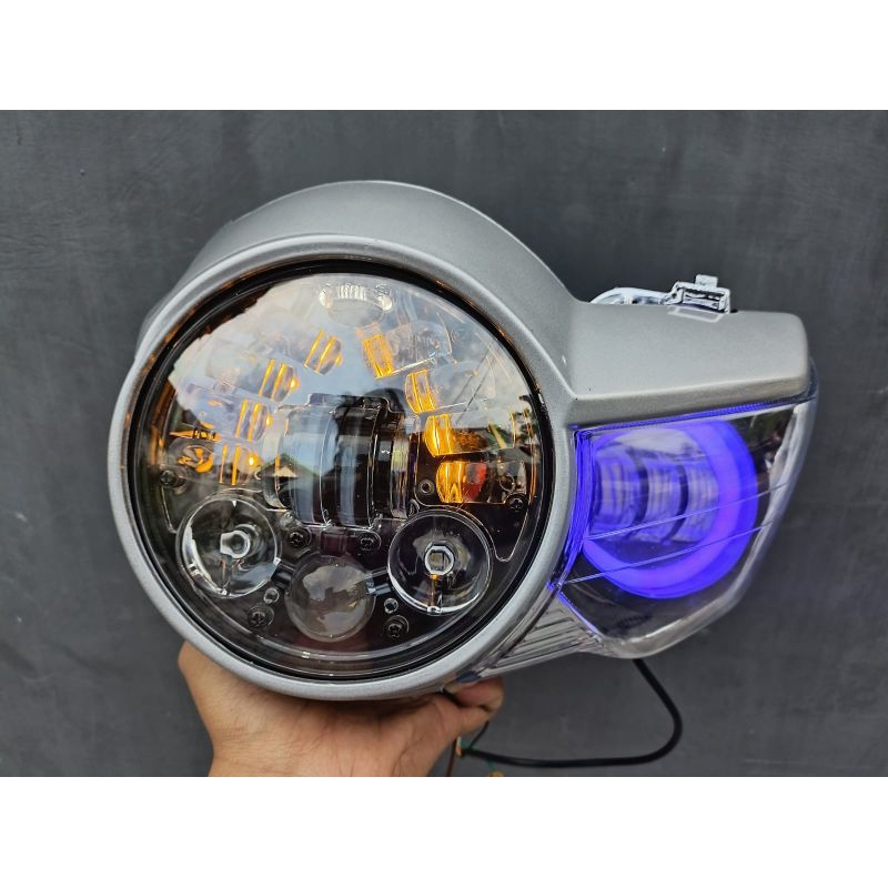 Lampu Tiger Revo pece set lampu daymaker 16 LED dan lampu daymaker mini 3 mata lampu daymaker Tiger 