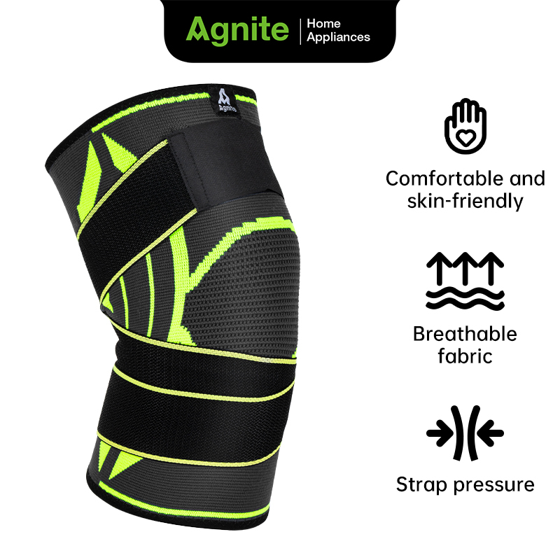 Agnite Deker Pelindung Lutut / Fitness Knee Pad With Pressure Strap ER36X