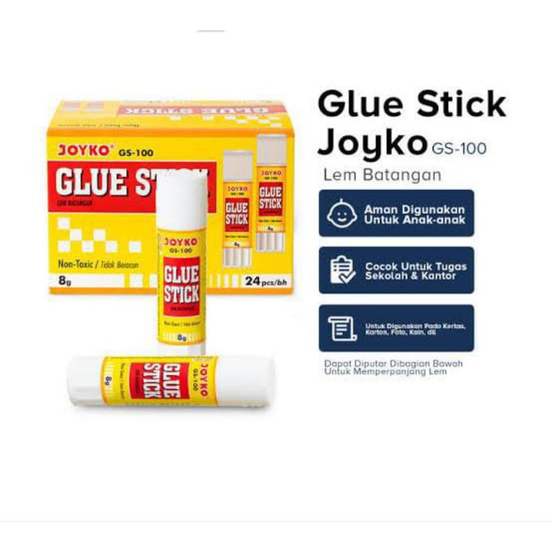 

lem glue stick gs100 joyko jual /pak isi 24pcs