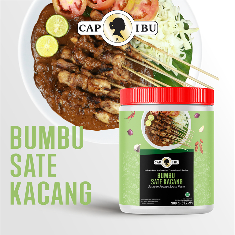 CAP IBU Bumbu Sate Kacang Kemasan Pot