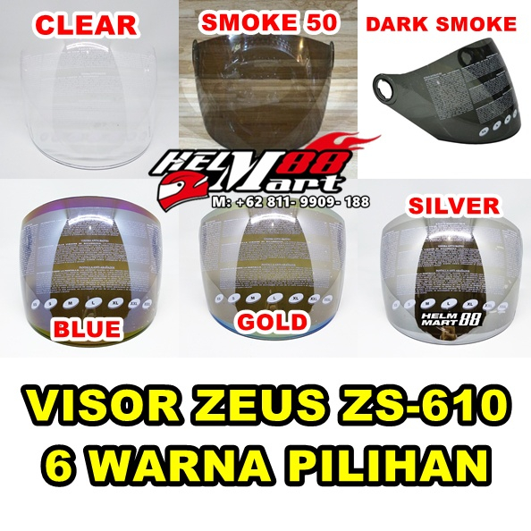 Kaca Helm Zeus 610 Original / Visor Helm Zeus 610