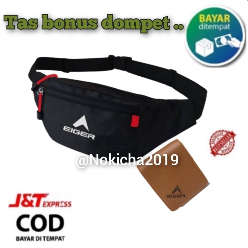 Tas slempang//tas pinggang pria free dompet