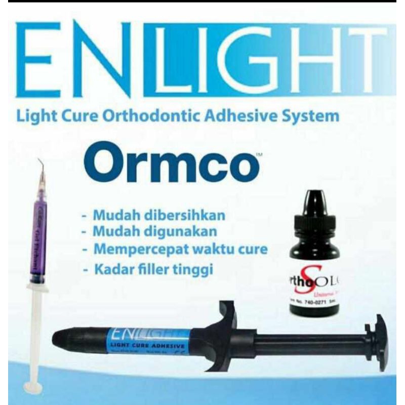 Enlight light cure orthodontic lem bracket Ormco dental