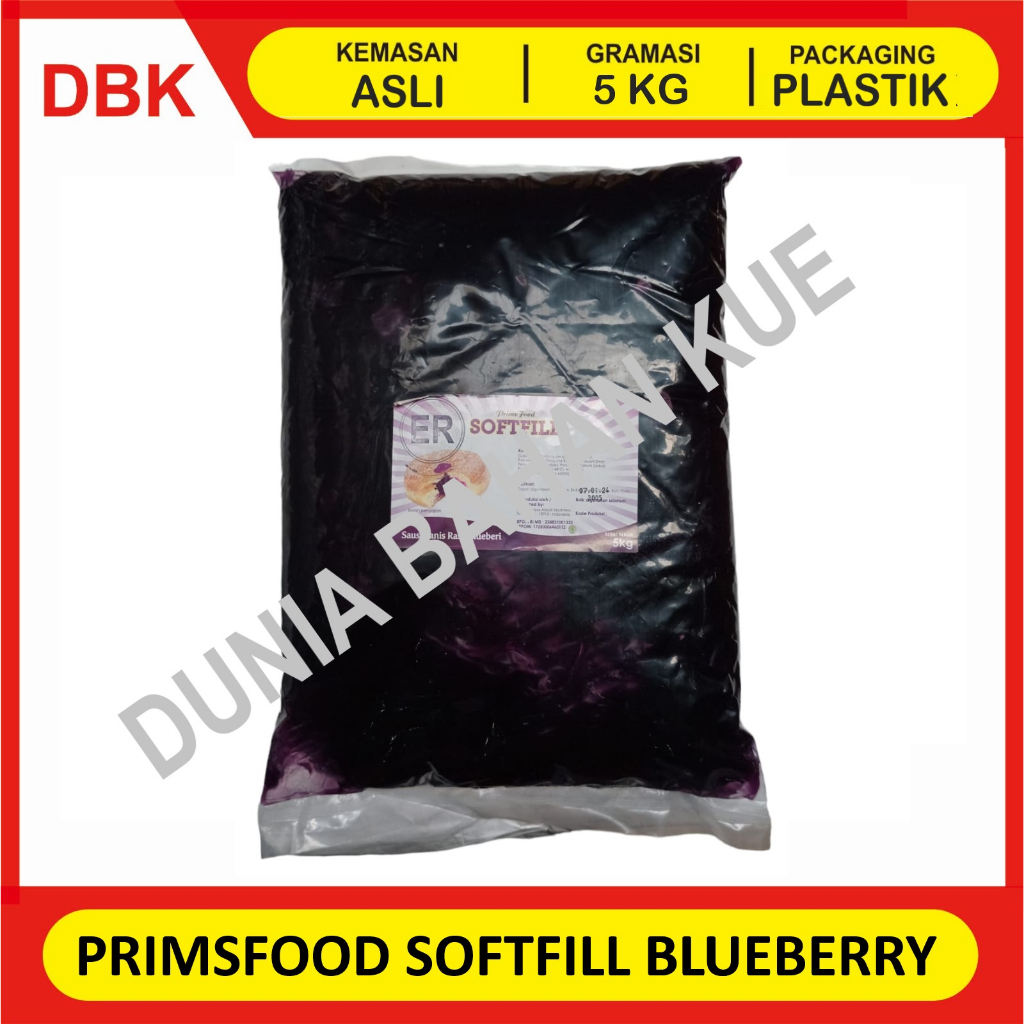 

PRIMSFOOD SOFTFILL SELAI BLUEBERRY JAM - 5 KG / SELAI BLUE BERRY