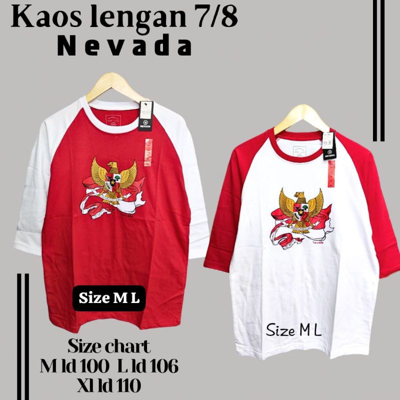 Kaos Lengan 7/8 Bisa Cowok Dan Cewek Nevada Cantik