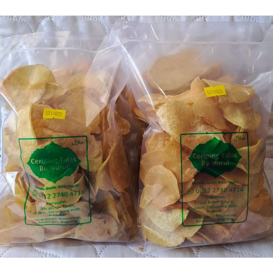 

Criping Talas Bu Nurul 250 gr keripik cemilan asin gurih kiloan