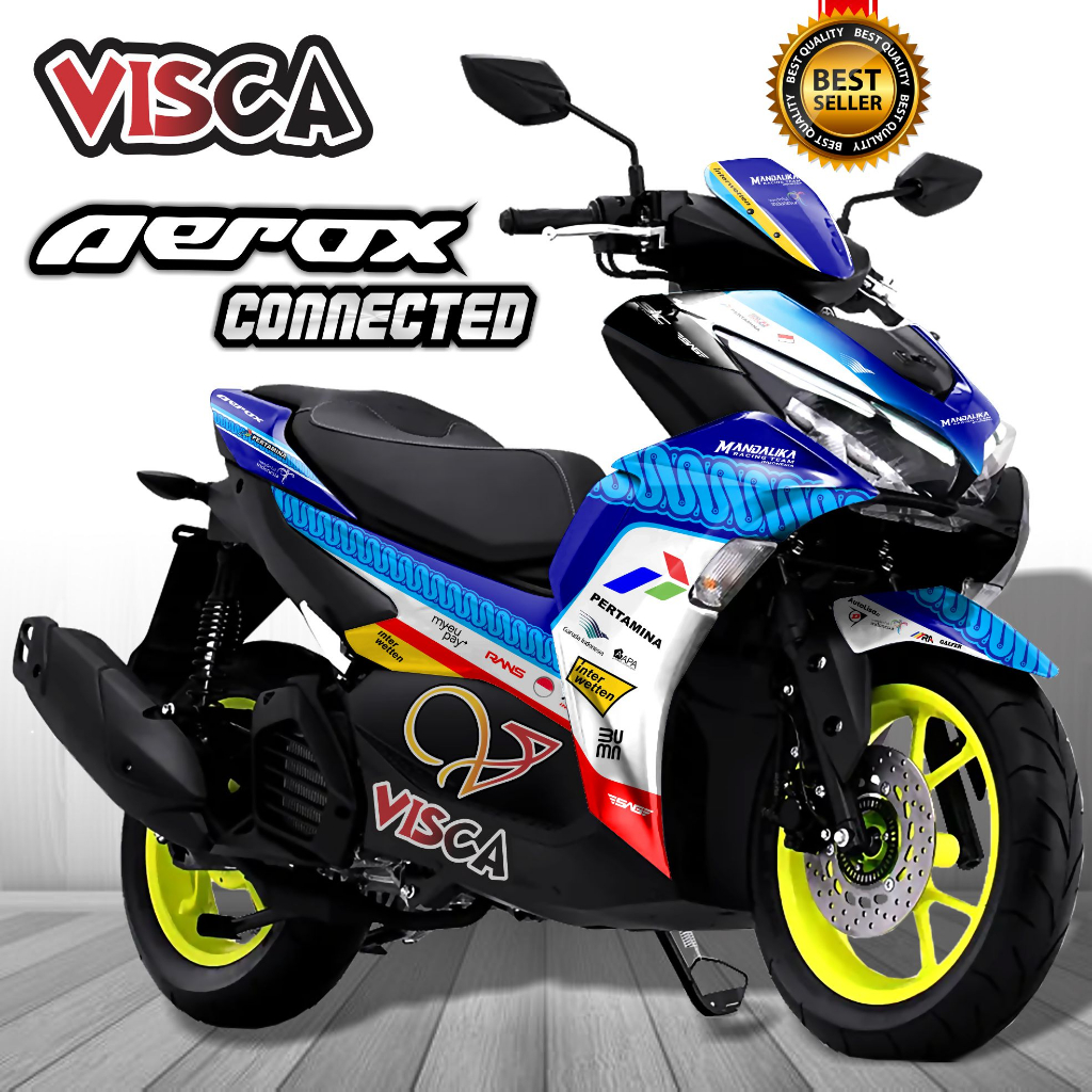 Decal Aerox 155 Connected 2021 2022 Full Body Stiker Aerox 155 Connected 2021 2022 Keren Striping Ae