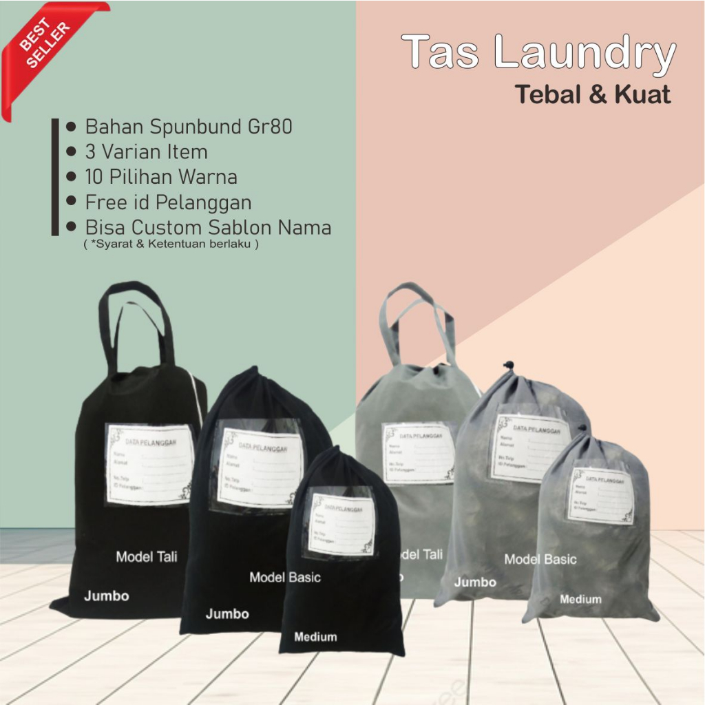 Soreshop_ Tas Laundry Jumbo / Laundry Bag / Tas Laundry Tebal / Tas Laundry Besar / Tas Laundry Kain