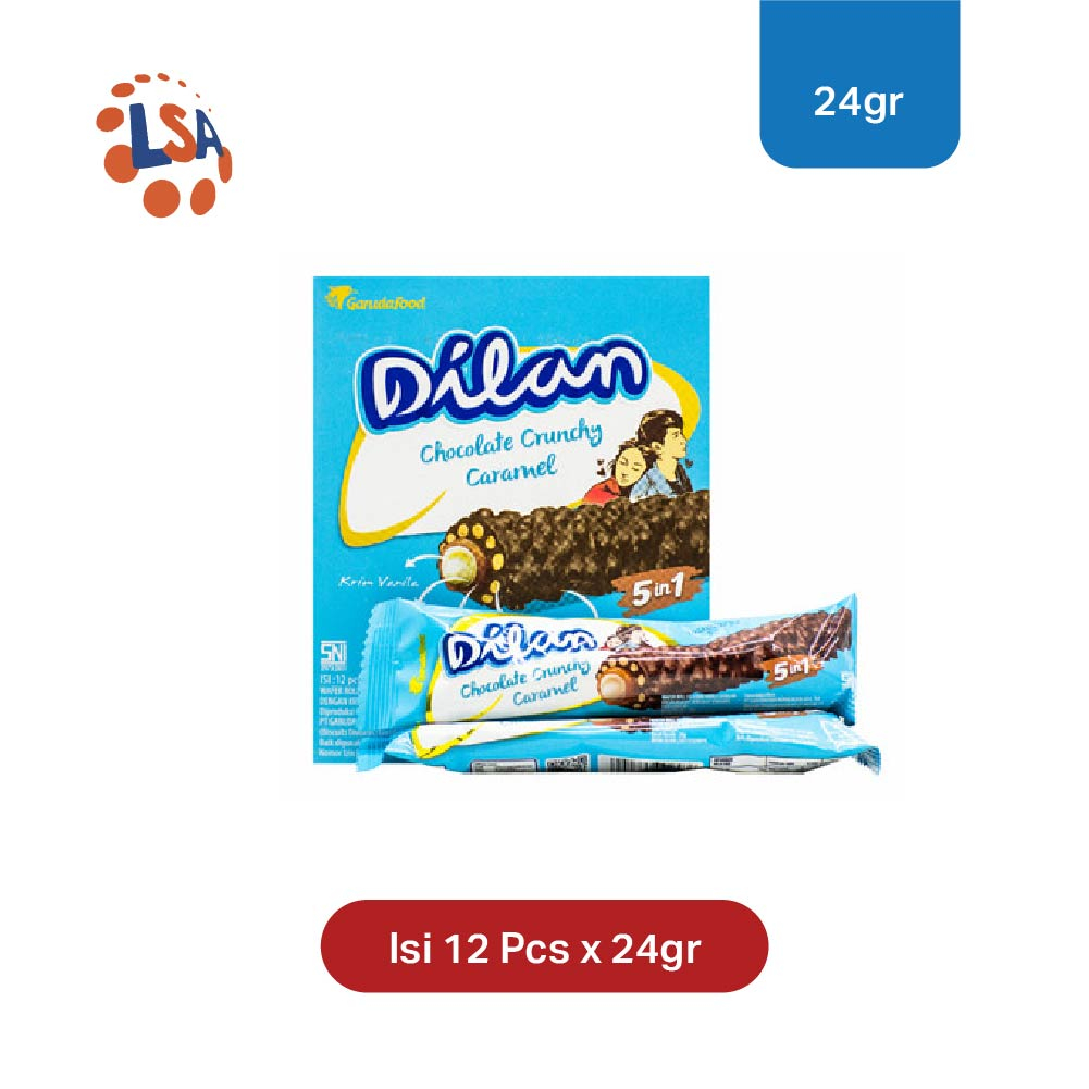 

Chocolate Dilan Crunchy Choco Caramel Isi 12 - 24gr