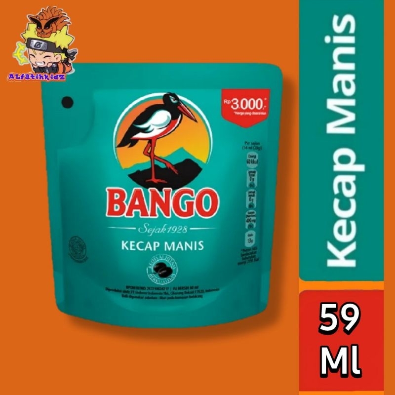 

Bango Kecap Manis Refil Pouch 59ml- Kemasan 3k