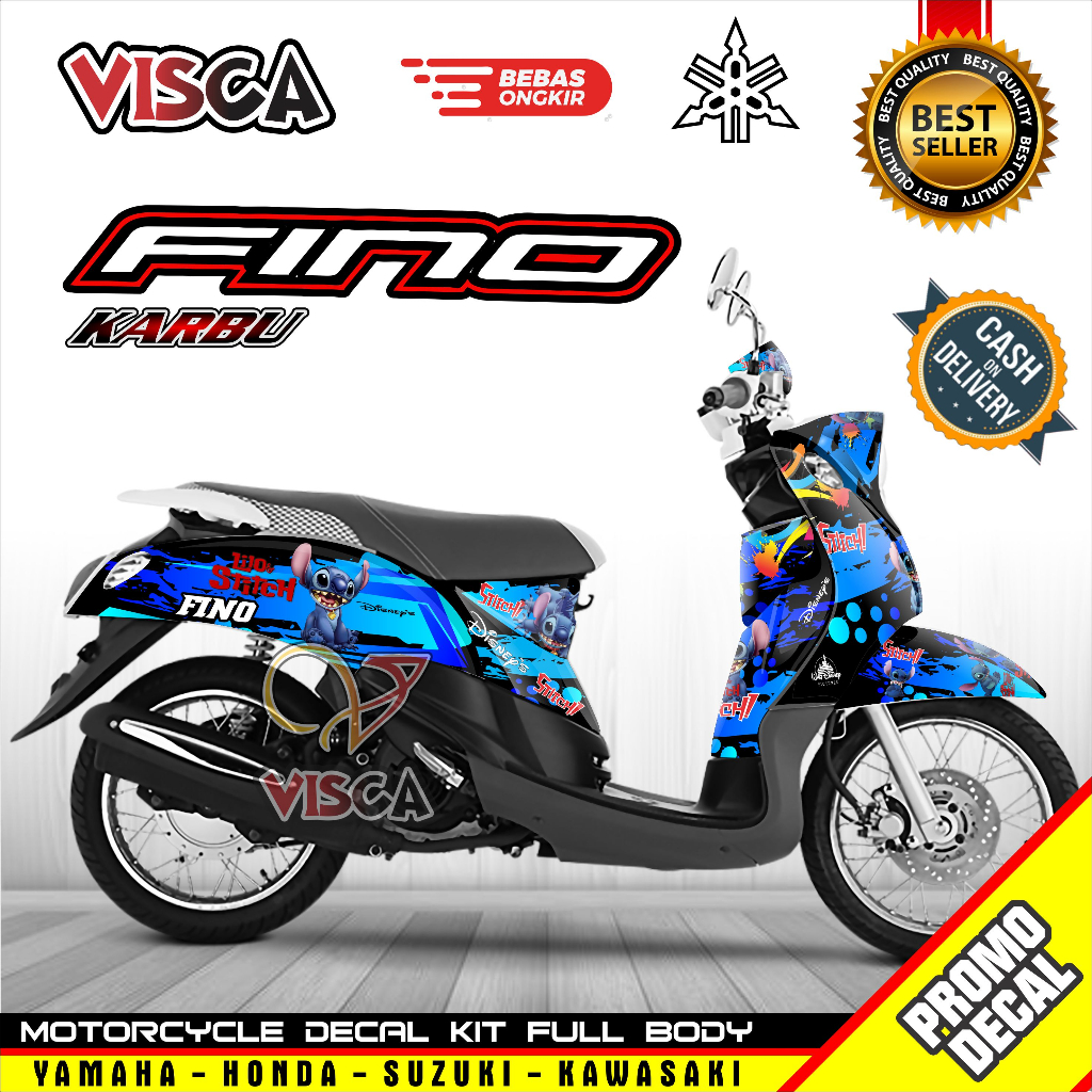 Decal Fino Karbu Full Body Stiker Fino Karbu Keren Striping Fino Karbu Variasi Decal Hologram Fino K