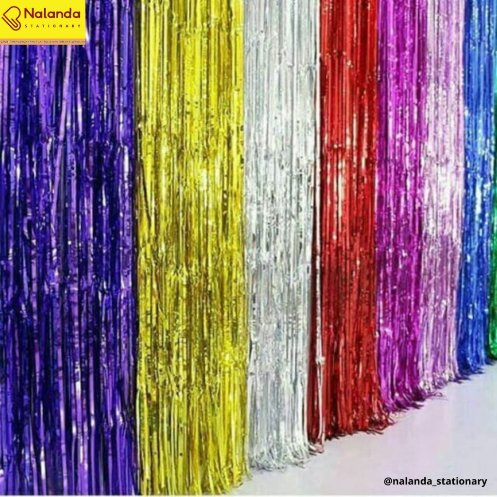 Tirai Foil - Tirai dekorasi foil rembow - tirai dekorasi foil rembow Murah