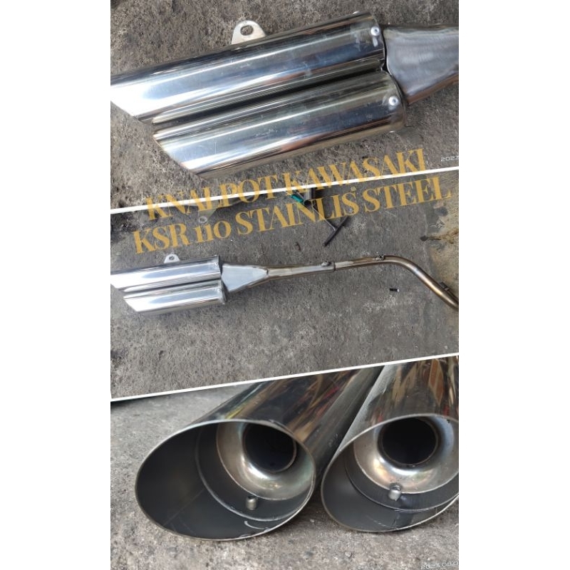 KNALPOT KAWASAKI KSR 110 , STAINLESS STEEL