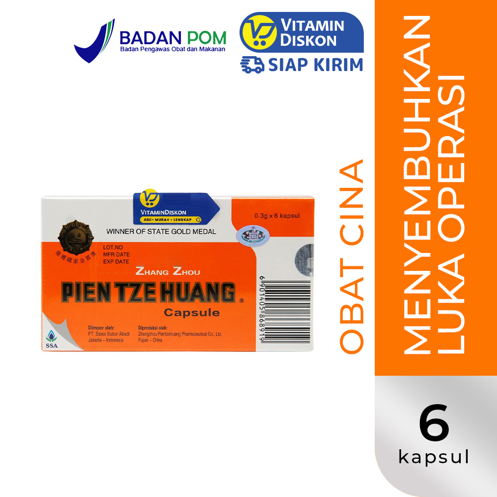 PIEN TZE HUANG CAPSULE OBAT PENYEMBUHAN LUKA OPERASI SSA |mengobati hepatitis, melancarkan peredarah