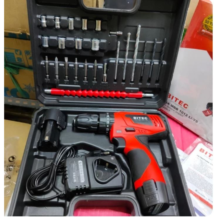 Mesin Bor Batere BITEC 12V-1,5AH Cordless Impact Drill HANYA UNIT SAJA (UNIT ONLY)
