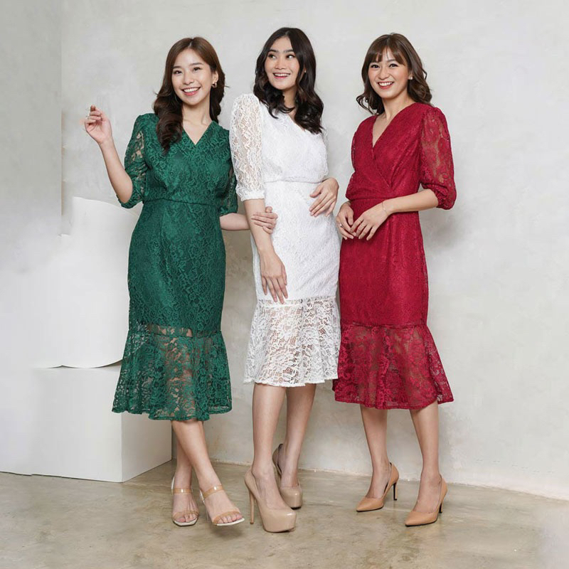 dress bruklat dress kondangan simple