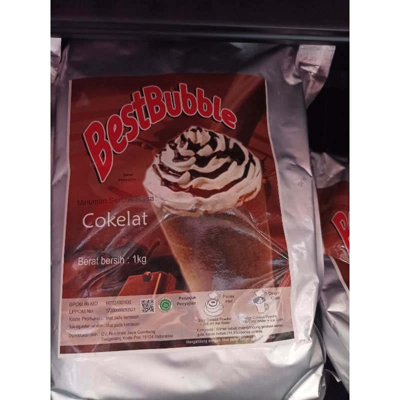 

Bubuk Minuman Best Bubble Rasa Coklat 1kg