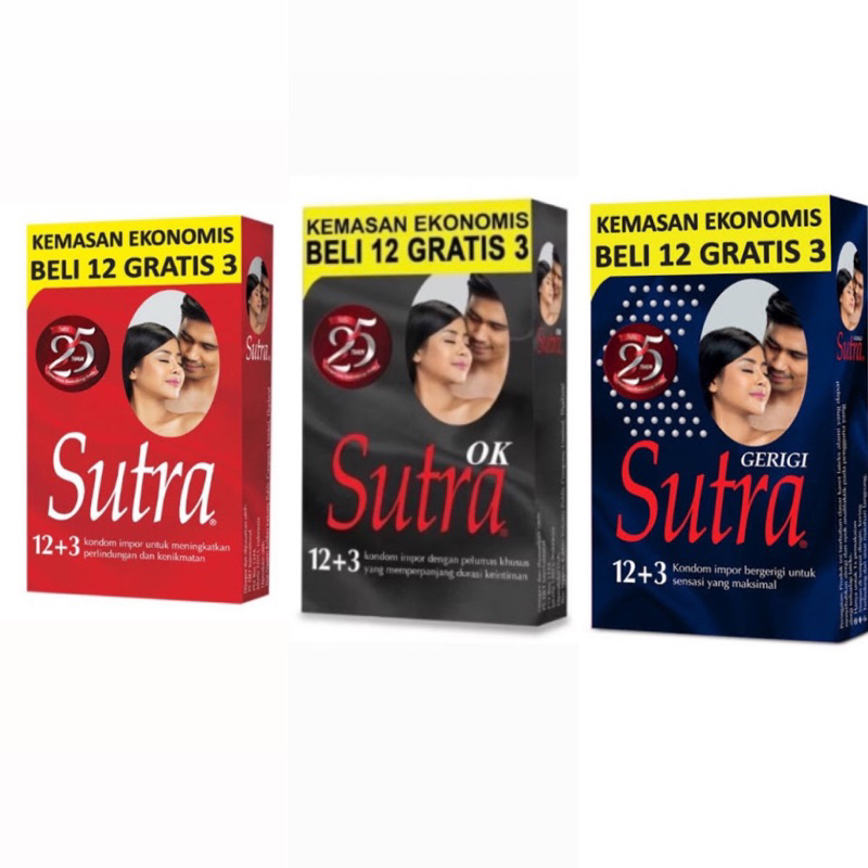 SUTRA  PENGAMAN KONDOM SUTRA OK TAHAN LAMA MERAH BIRU GERIGI ABU PLUS