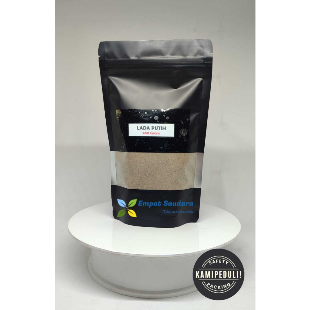 

Lada Putih Bubuk Kualitas No. 1 Kemasan 200 Gram