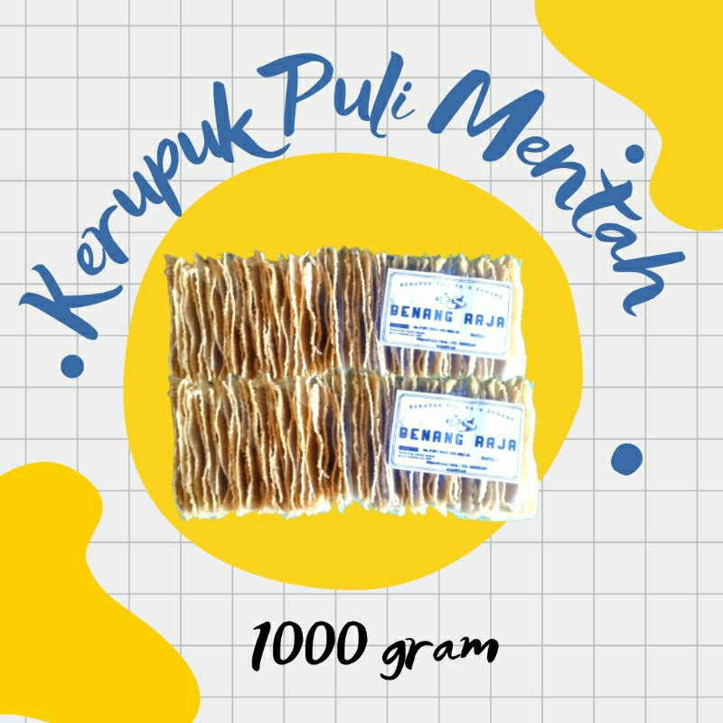 

Kerupuk Puli Mentah Lempeng Puli Gendar Benang Raja Kemasan 1kg