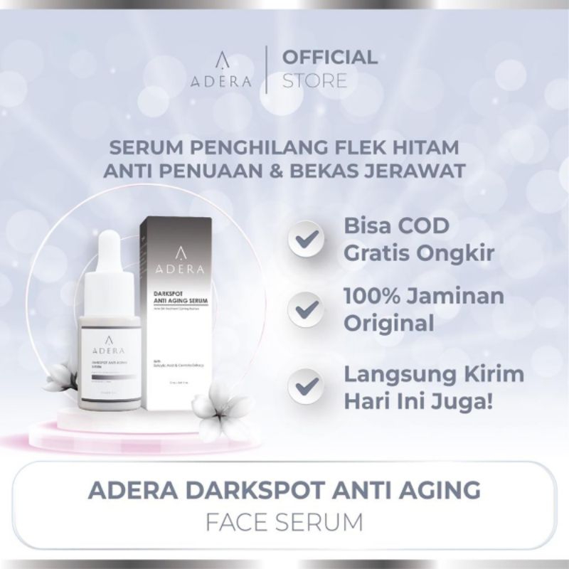 Adera Dark Spot Serum Sudah BPOM Original Serum Wanita Serum Pria Serum Adera Dark Spot Serum Wajah Adera Serum Perawatan Kulit Adera Skincare Adera Dark Spot Serum Jerawat Adera Serum Pencerah Kulit Adera Adera Skincare Original Produk Terbaru Adera