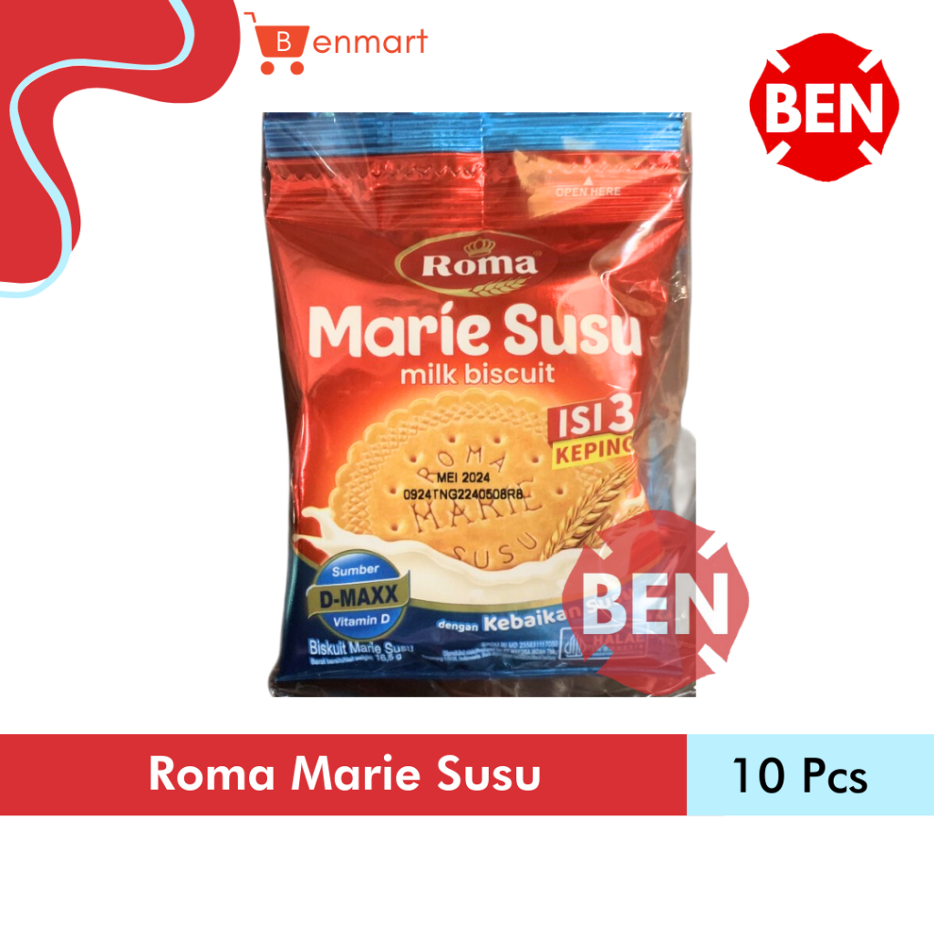 

Roma Marie Susu 1 Pak Renceng 10 Sachet Milk Biscuit Biskuit Murah Dua