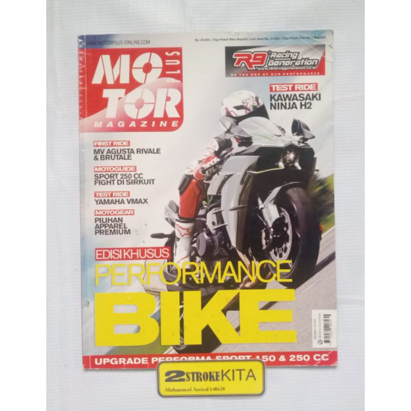 

MAJALAH MOTOR PLUS ULASAN KAWASAKI NINJA H2, DLL