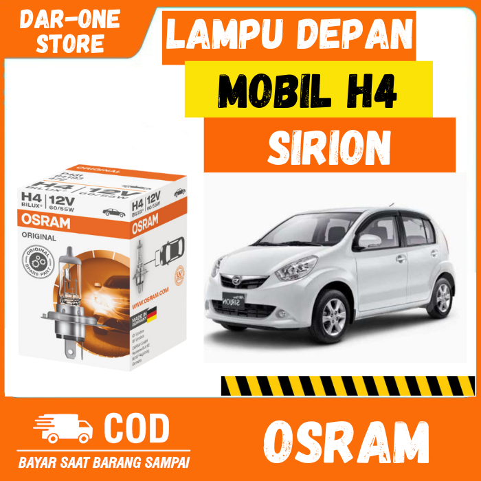 LAMPU DEPAN MOBIL H4 DAIHATSU SIRION ORIGINAL OSRAM