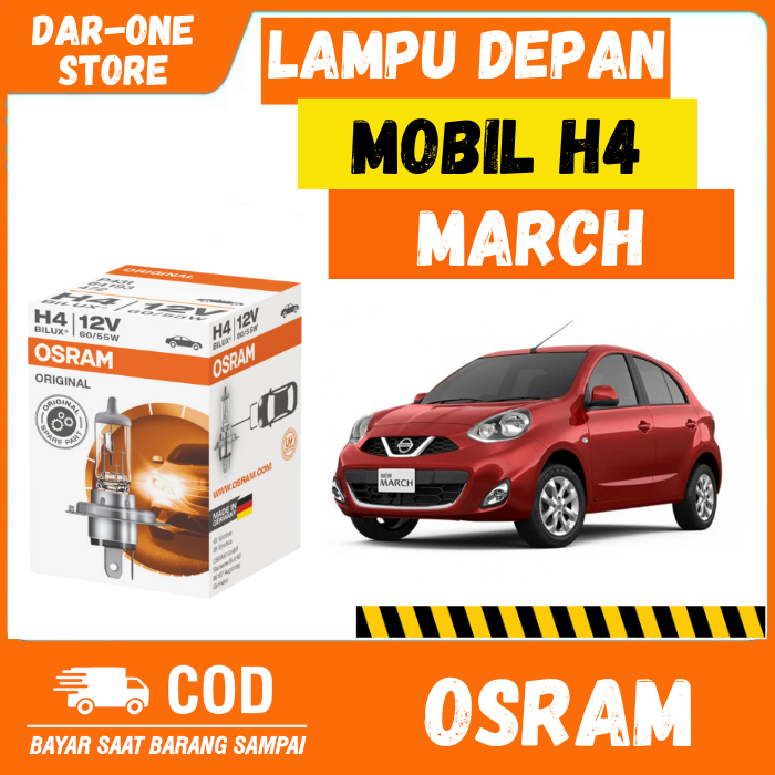 LAMPU DEPAN MOBIL H4 NISSAN MARCH ORIGINAL OSRAM