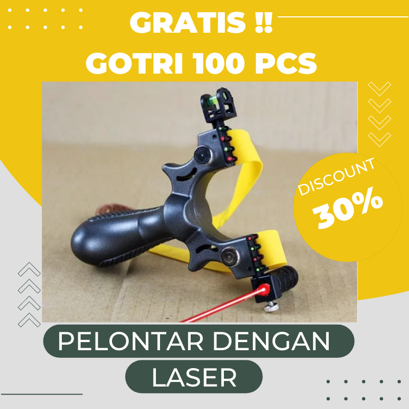 Ketapel Slingshoot Ketapel Laser Berburu Lengkap 1 Set Alluminium