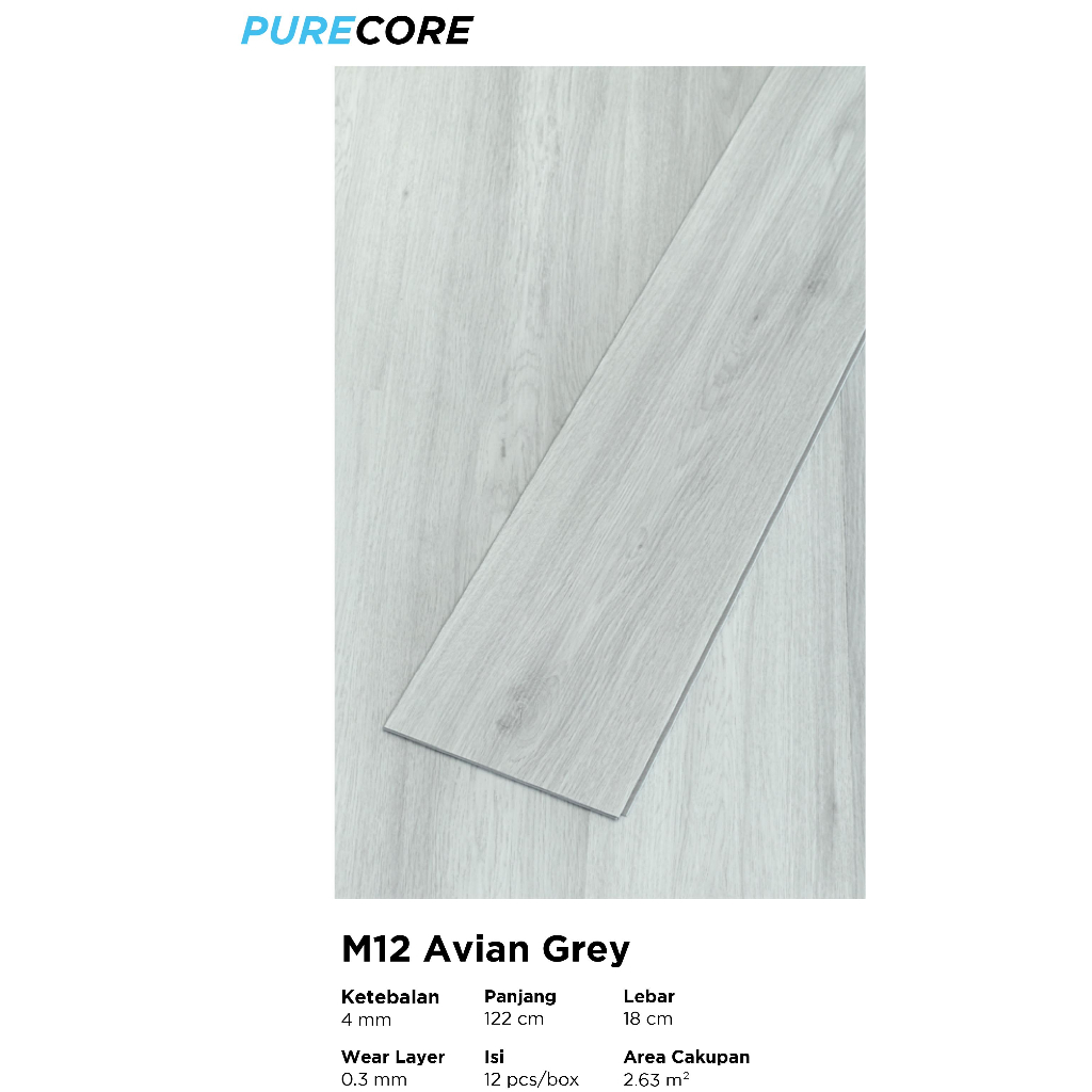 SPC Marvel M12 4mm | Parquet Vinyl SPC - Avian Grey | 2.63 M2