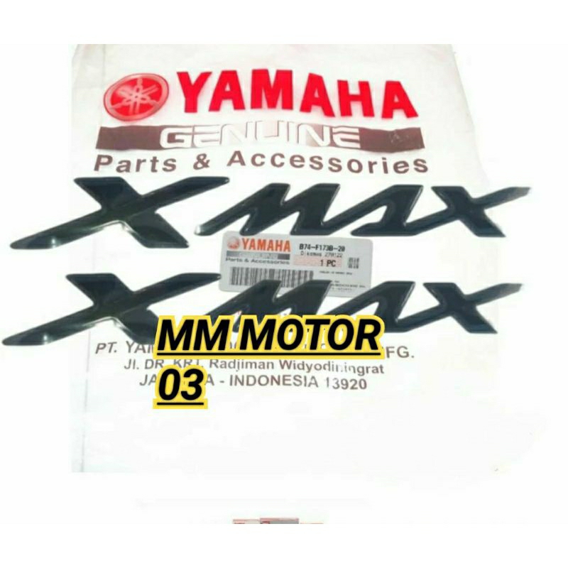 EMBLEM BODY XMAX HITAM SET YAMAHA ORIGINAL YGP