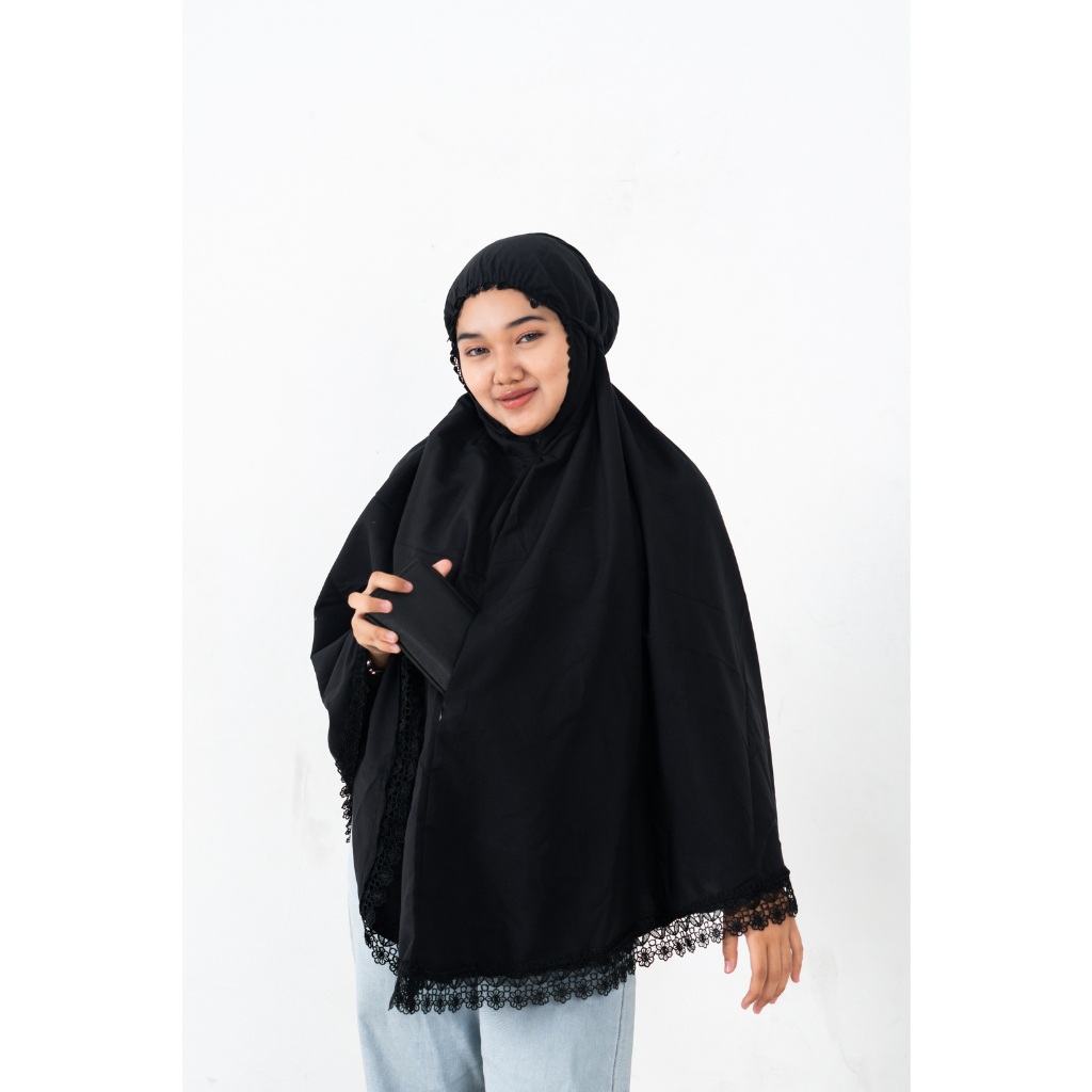 LaNajah-JILBAB BERGO UMROH SAKU DI DADA KATUN PARIS PREMIUM BERGO HAJI PUTIH KERUDUNG BERGO IHROM HI