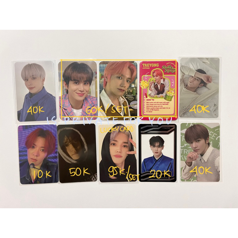 PC Taeyong Jungwoo Yuta Jaehyun NCT 127 Baker House Nature Republic Dicon Lucky Card Jewel Universe