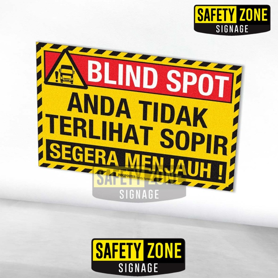 

Sign Sticker Blind spot (Anda tidak terlihat sopir)