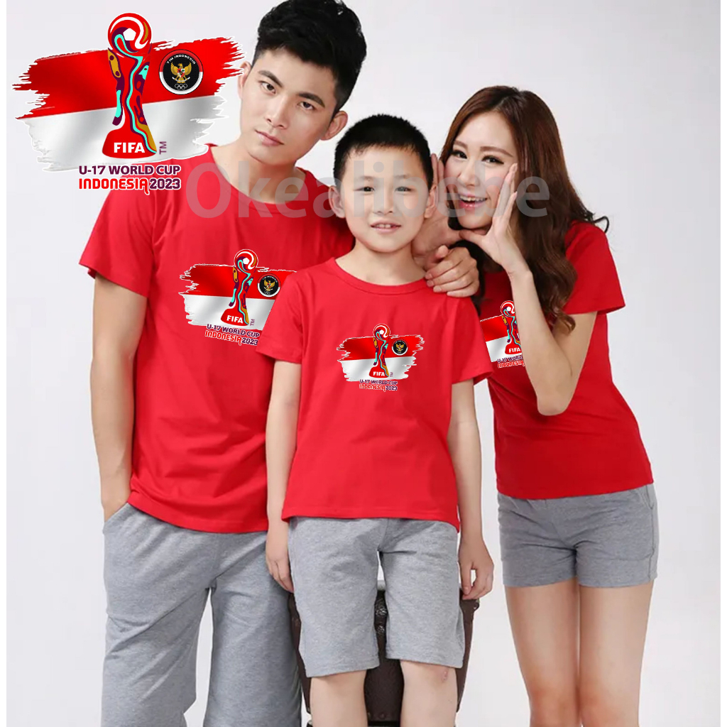 KAOS U17 TIMNAS INDONESIA KAOS PIALA DUNIA U17 INDONESIA KAOS UNISEX SABLON DIGITAL